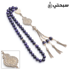   سبحة فضة مع حجر عين نمر عيار 925   