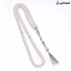 سبحة لؤلؤ زراعي مع فضة 925