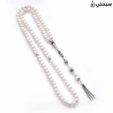 سبحة لؤلؤ زراعي مع فضة 925