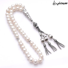 سبحة لؤلؤ زراعي مع فضة 925