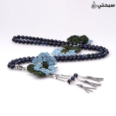 سبحة فضة  مع عين نمر