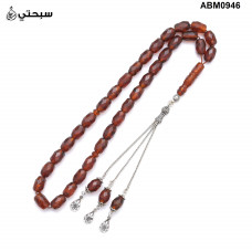   سبحة فضة مع حجر كهرمان روسي عيار 925   