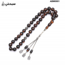   سبحة فضة مع حجر كهرمان روسي عيار 925   