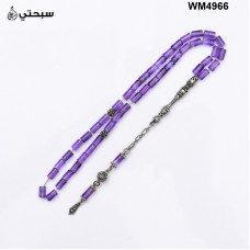   سبحة فضة مع حجر جمشت عيار 925   