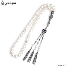 سبحة لؤلؤ زراعي مع فضة 925