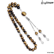 مسبحة عين النمر مع فضة عيار 925