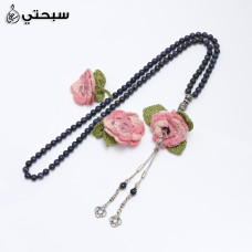   سبحة فضة مع حجر سوداليت عيار 925   