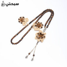   سبحة فضة مع حجر عقيق عيار 925   