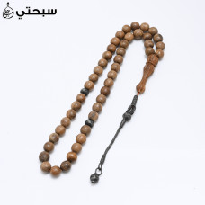 سبحة فضة عيار 925 مع خشب عوده و كوك