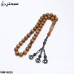 سبحة فضة عيار 925 مع خشب عوده و كوك