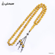   سبحة فضة مع حجر كهرمان ليتوانيا عيار 925   