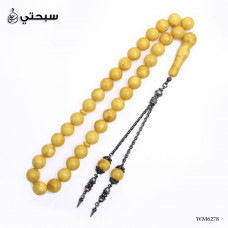   سبحة فضة مع حجر كهرمان ليتوانيا عيار 925   