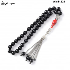  سبحة فضة مع حجر اونكس عيار 925   