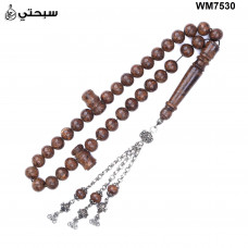   سبحة فضة مع حجر جرفة عيار 925   