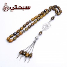 سبحة فضة عيار 925 مع عين النمر