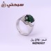 خاتم فضة مع حجر صناعي و زركون عيار 925 