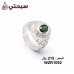 خاتم فضة مع حجر صناعي و زركون عيار 925 